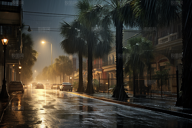 暴雨下雨室外摄影图