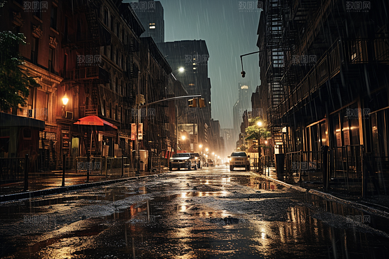 暴雨高清安静摄影图