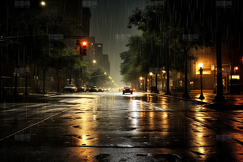 暴雨环境大雨摄影图