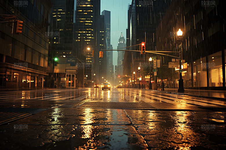 暴雨下雨环境摄影图