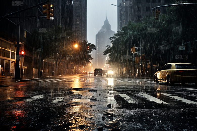 暴雨雨天室外摄影图