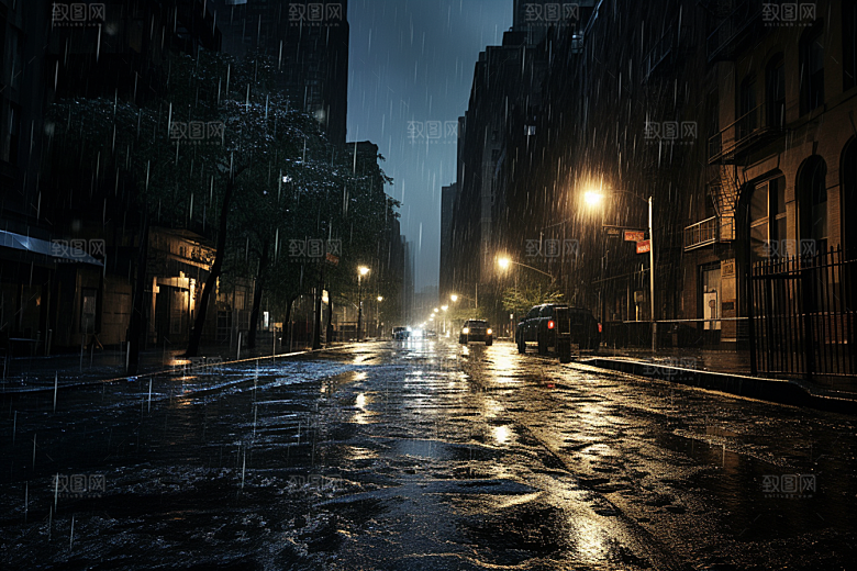 暴雨雨天高清摄影图