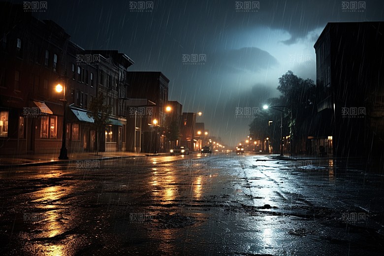 暴雨下雨自然摄影图