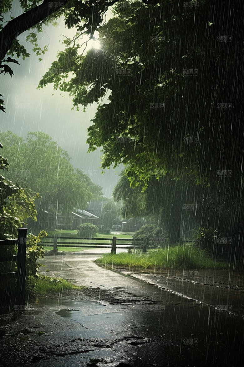 暴雨高清户外摄影图