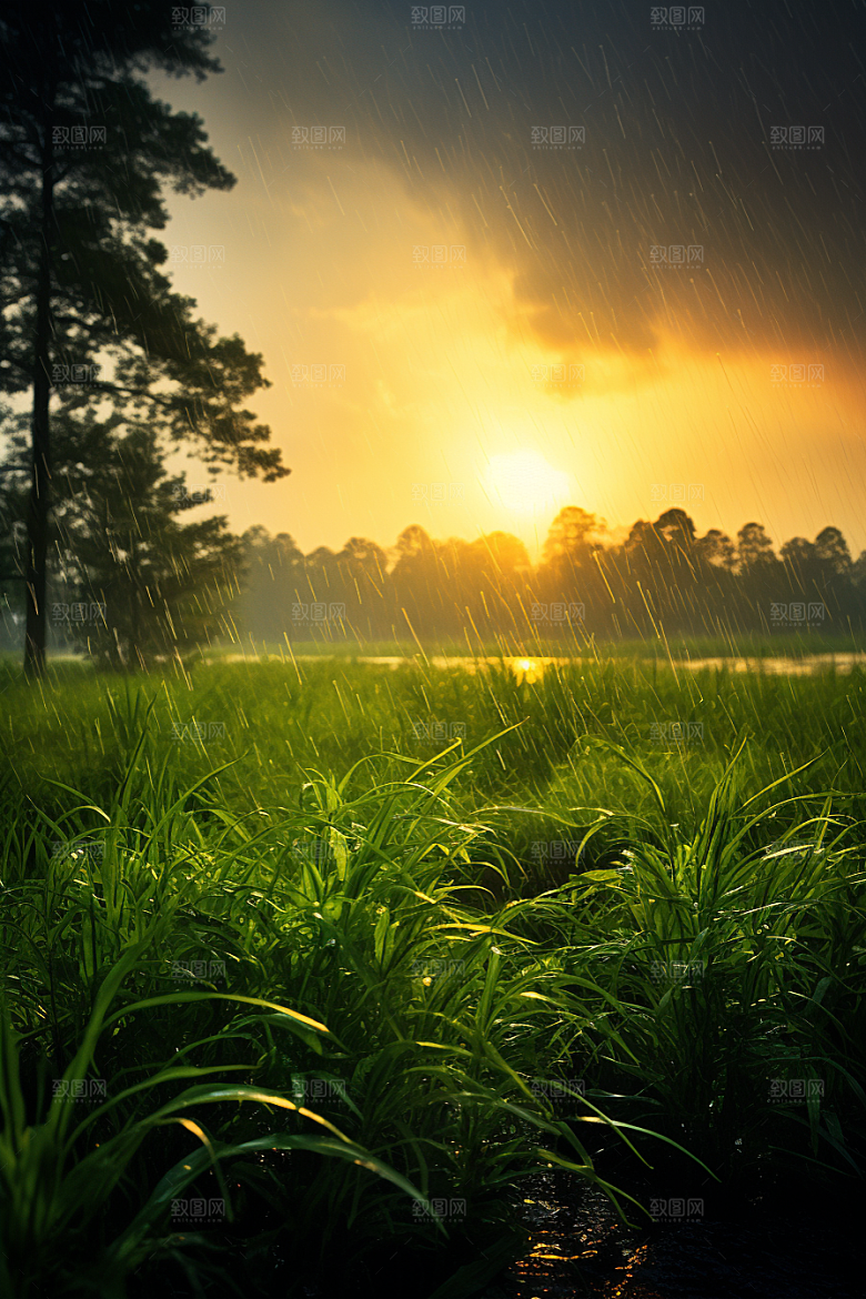 暴雨环境自然摄影图