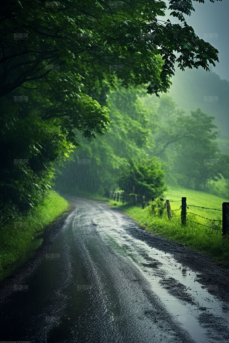 暴雨雨夜大雨摄影图