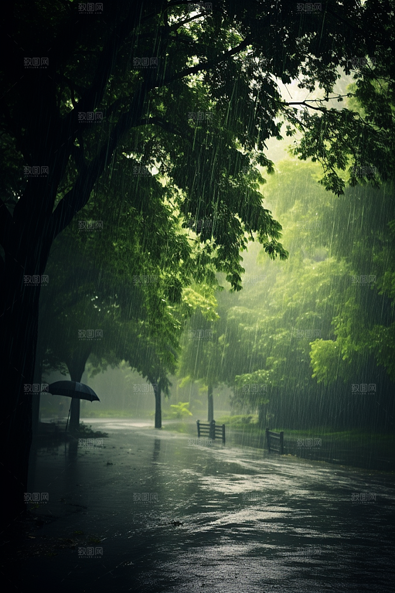 暴雨自然室外摄影图