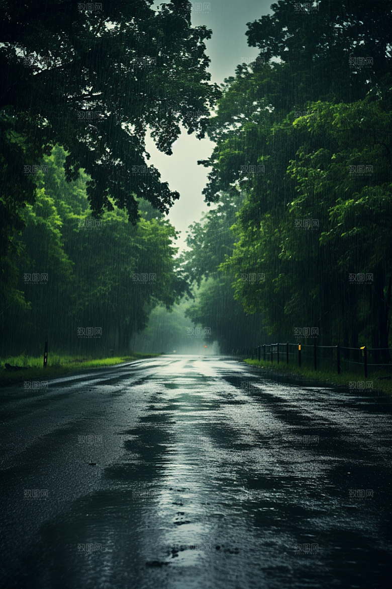 暴雨室外自然摄影图