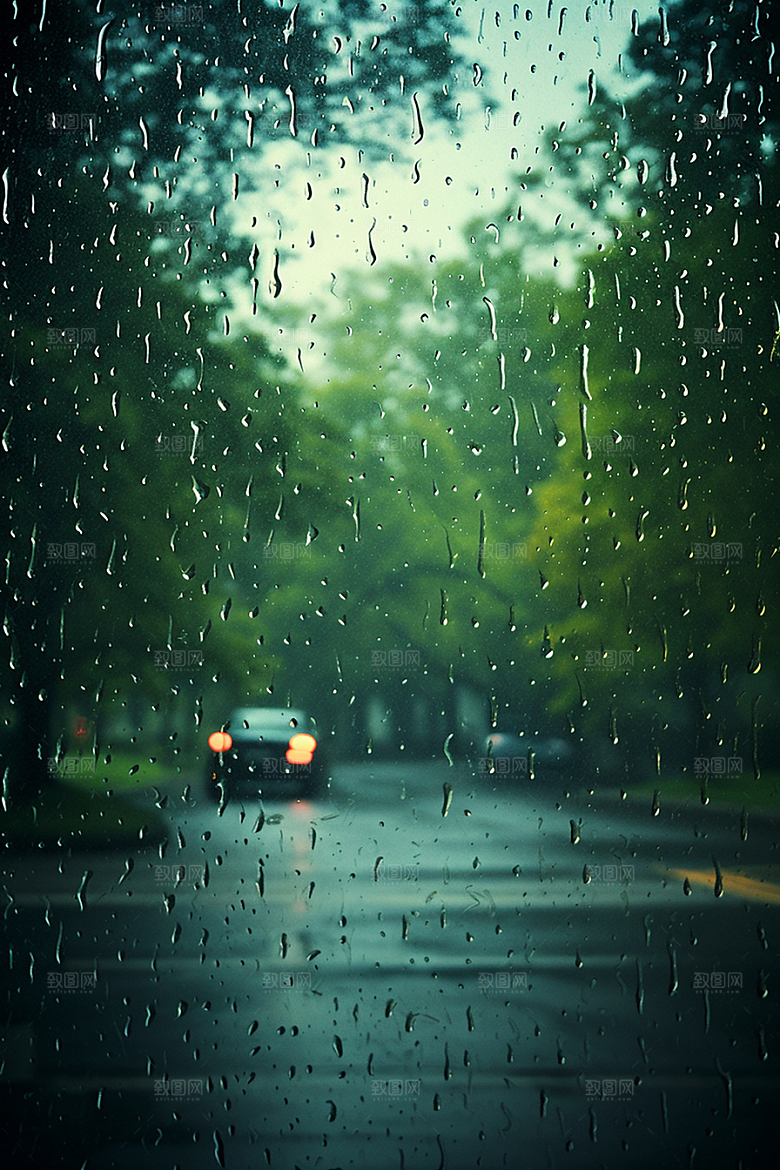 暴雨雨天下雨摄影图