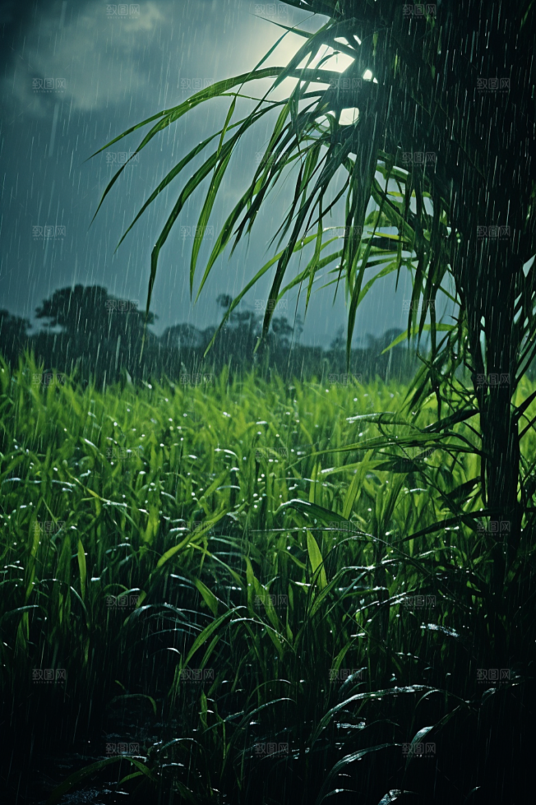暴雨户外自然摄影图