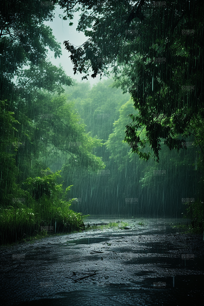 暴雨雨天室外摄影图
