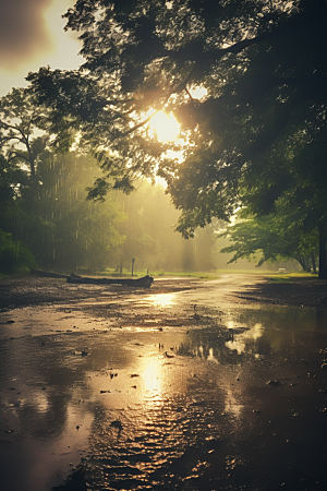 暴雨室外高清摄影图