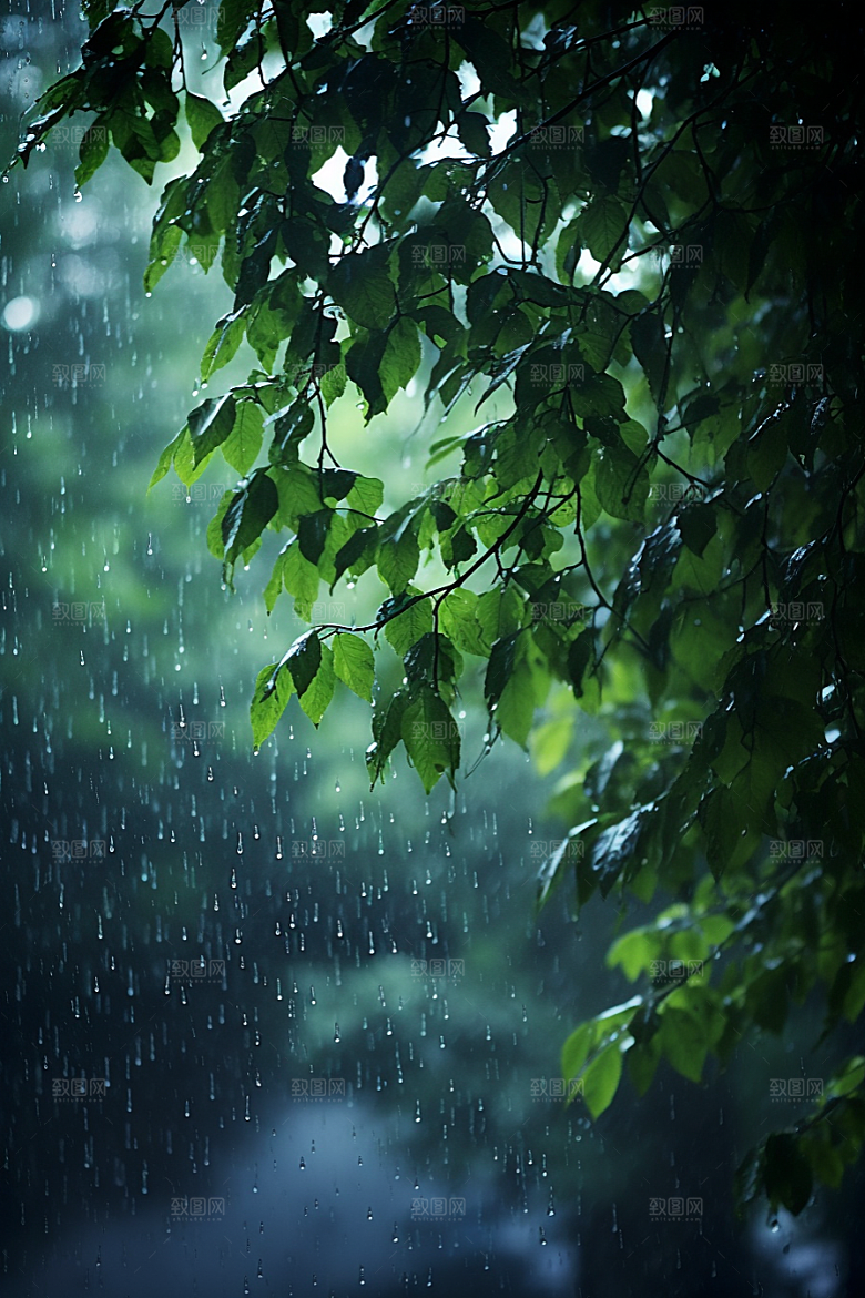 暴雨户外安静摄影图