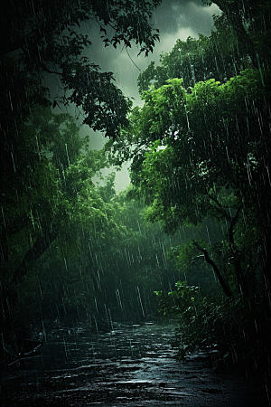 暴雨自然户外摄影图