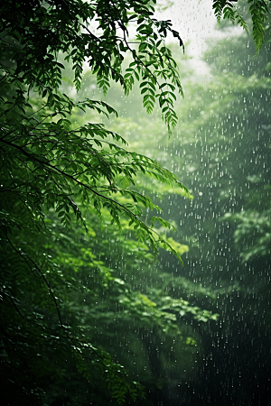 暴雨环境自然摄影图
