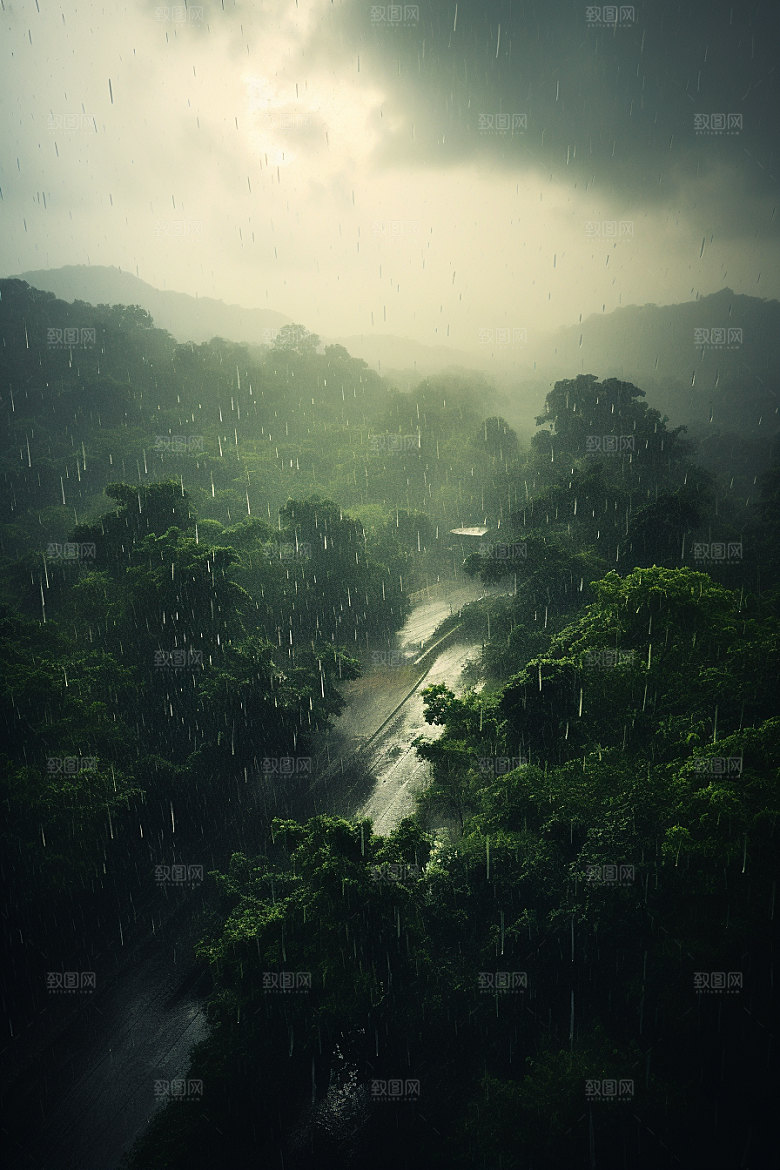 暴雨下雨高清摄影图