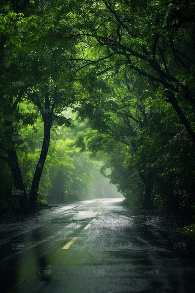 暴雨大雨下雨摄影图