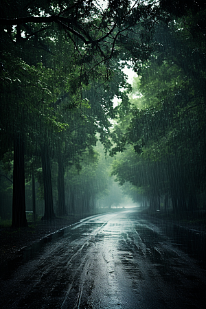 暴雨户外安静摄影图