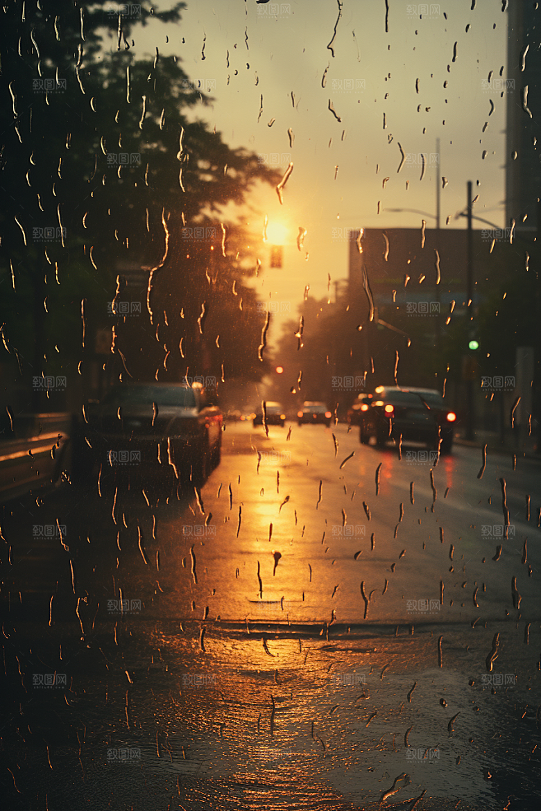 暴雨安静雨天摄影图