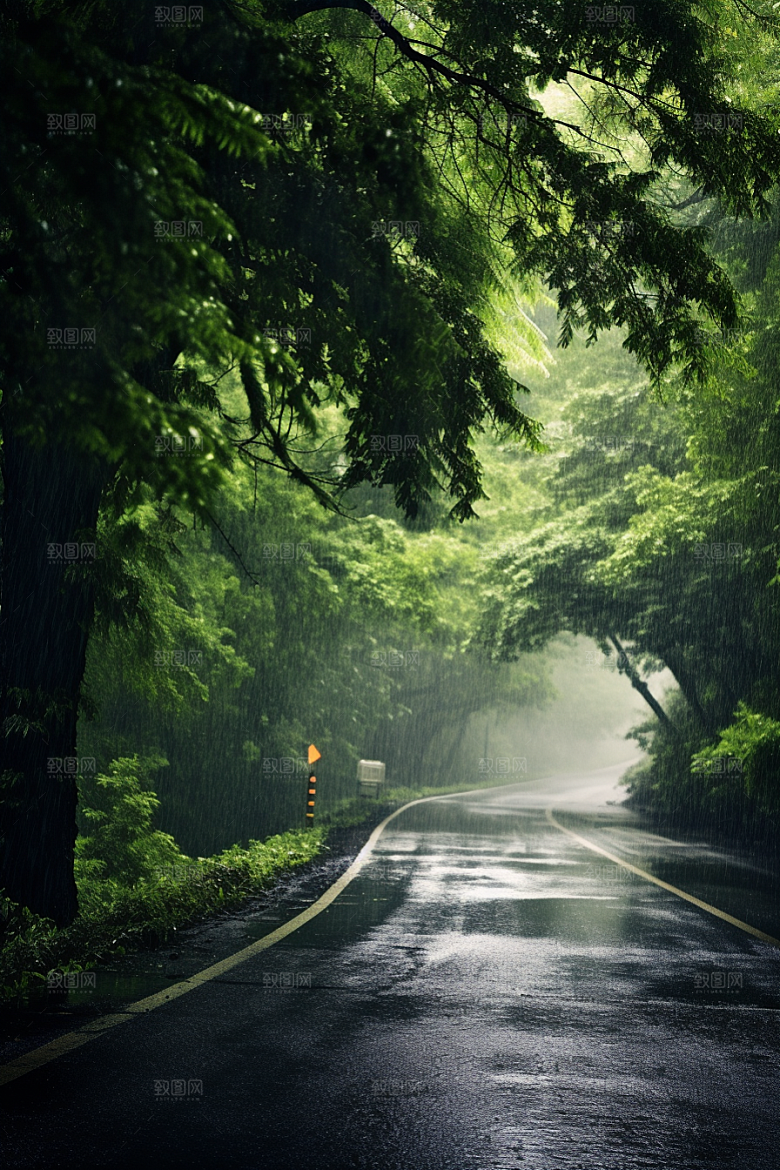 暴雨安静户外摄影图