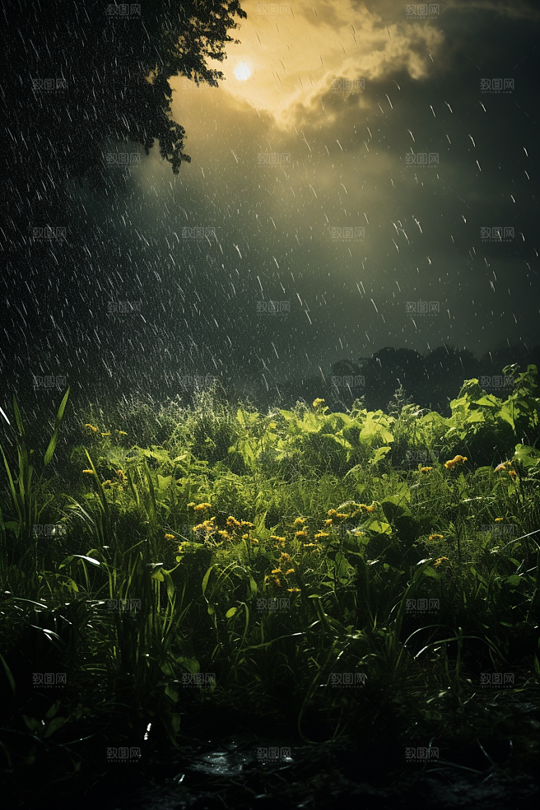 暴雨户外自然摄影图