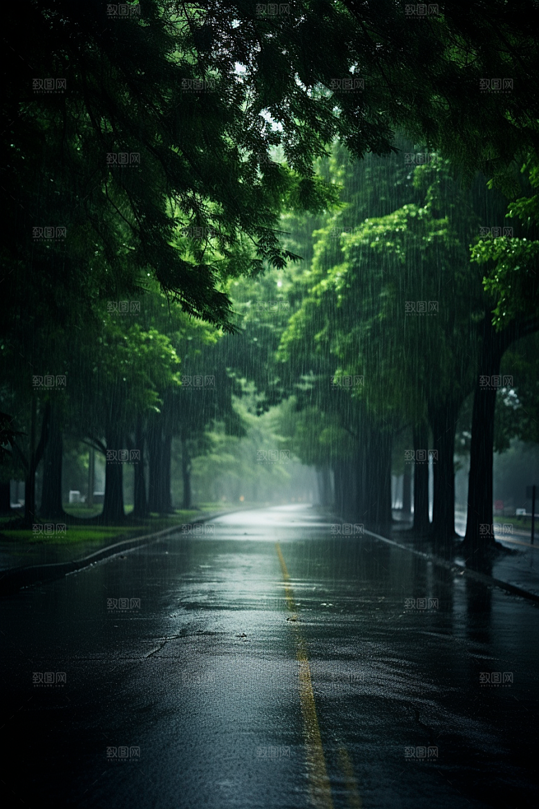暴雨雨天大雨摄影图