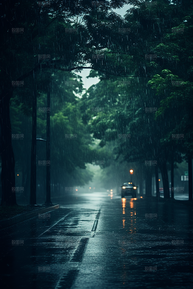 暴雨自然下雨摄影图