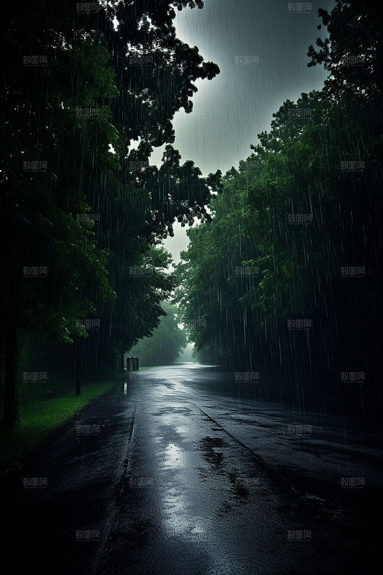 暴雨雨天室外摄影图