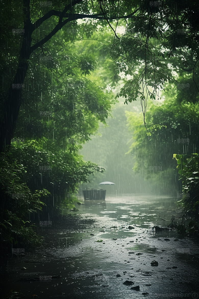 暴雨雨天大雨摄影图