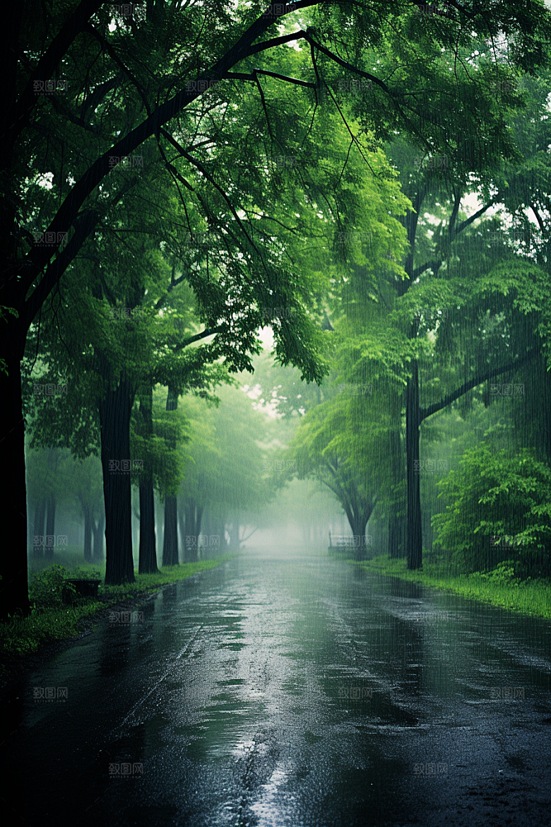 暴雨大雨雨天摄影图