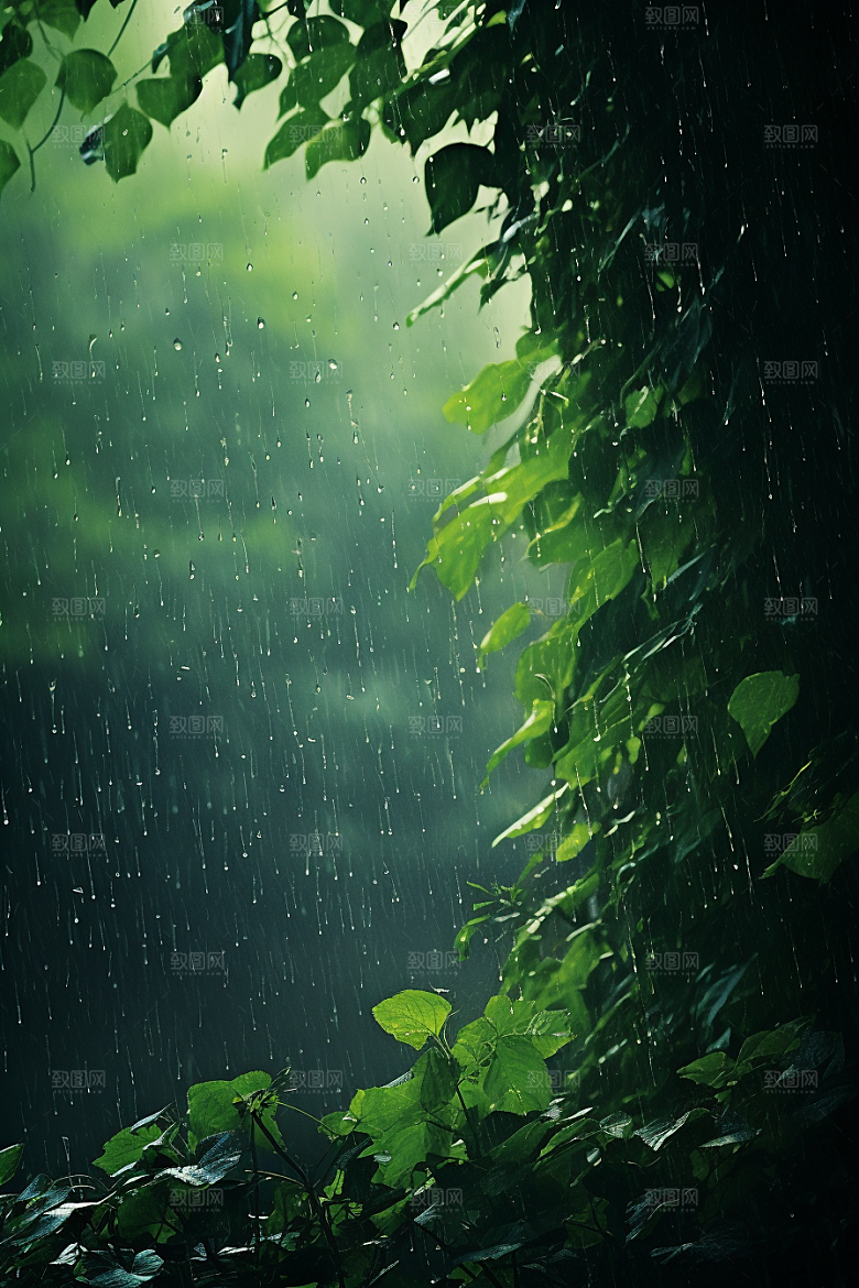 暴雨安静自然摄影图