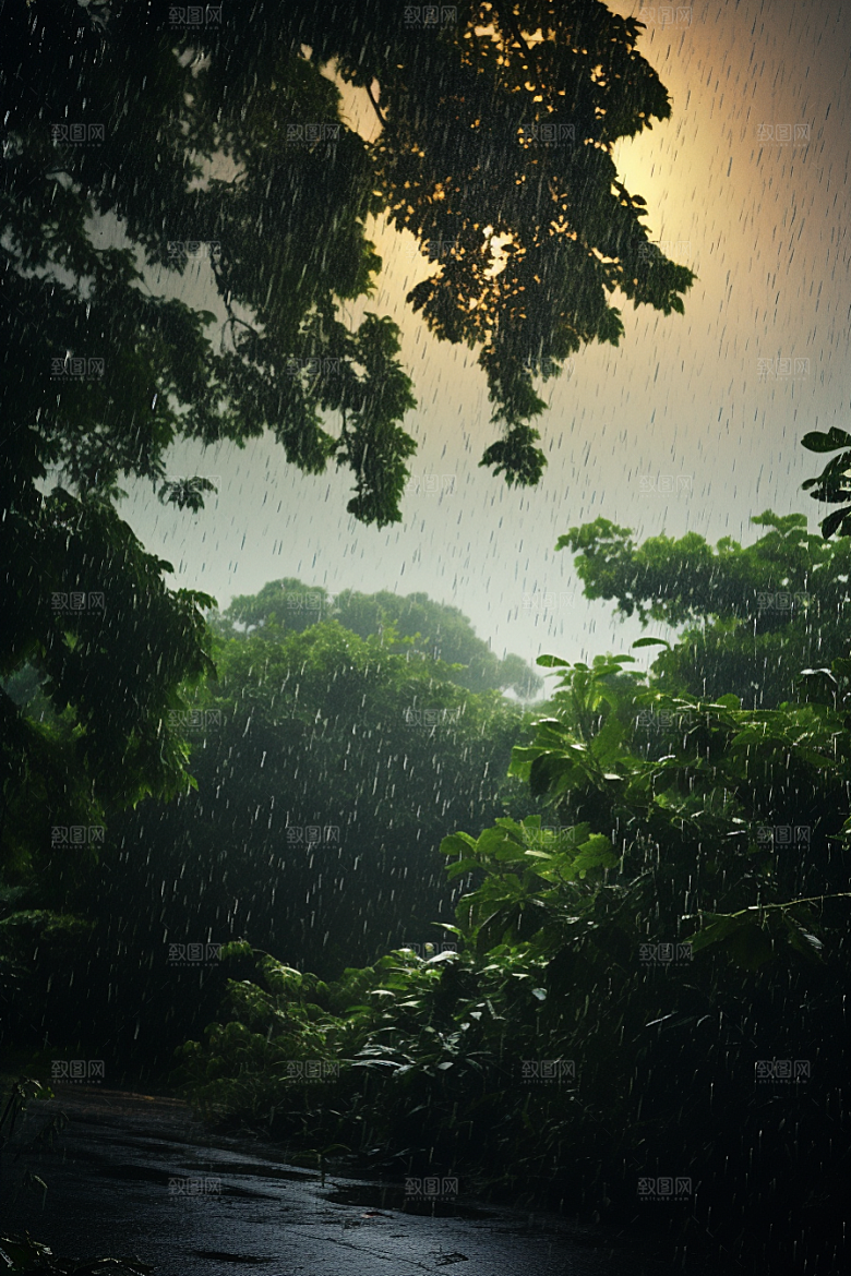 暴雨环境安静摄影图