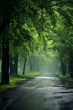 暴雨雨天大雨摄影图