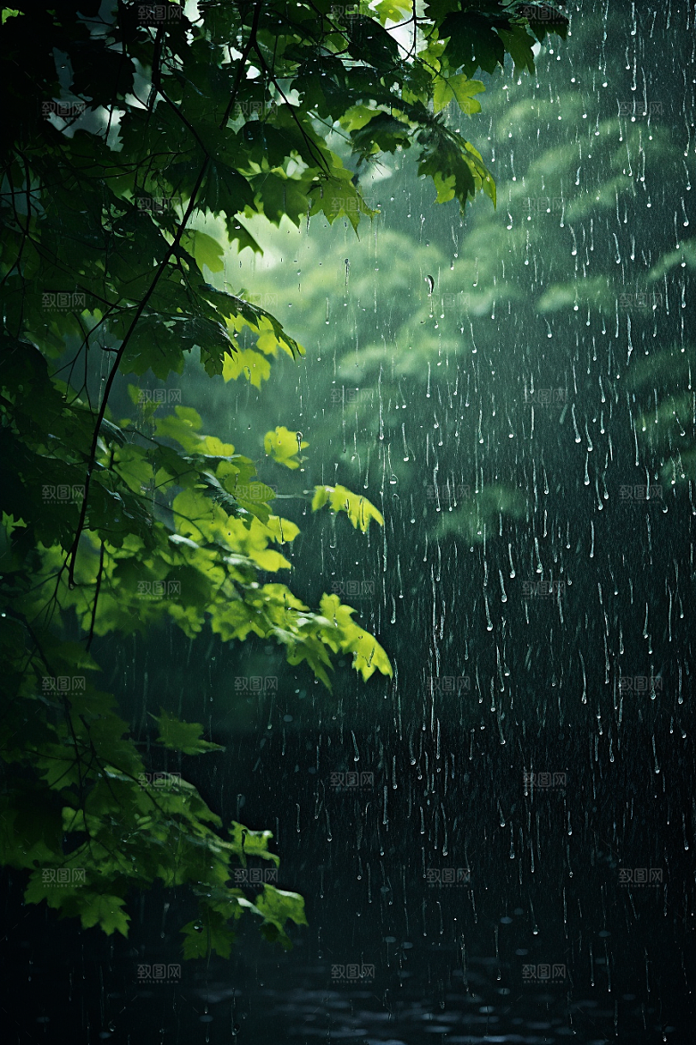 暴雨环境高清摄影图