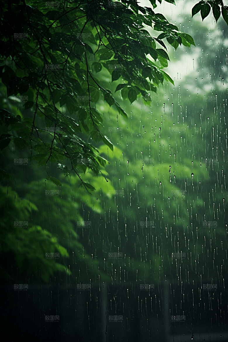 暴雨雨天下雨摄影图