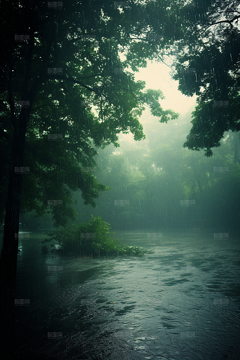 暴雨高清室外摄影图