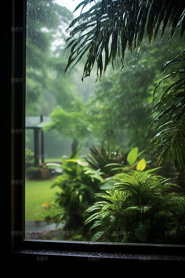 暴雨安静大雨摄影图