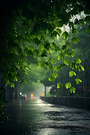 暴雨环境自然摄影图