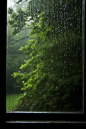 暴雨下雨室外摄影图