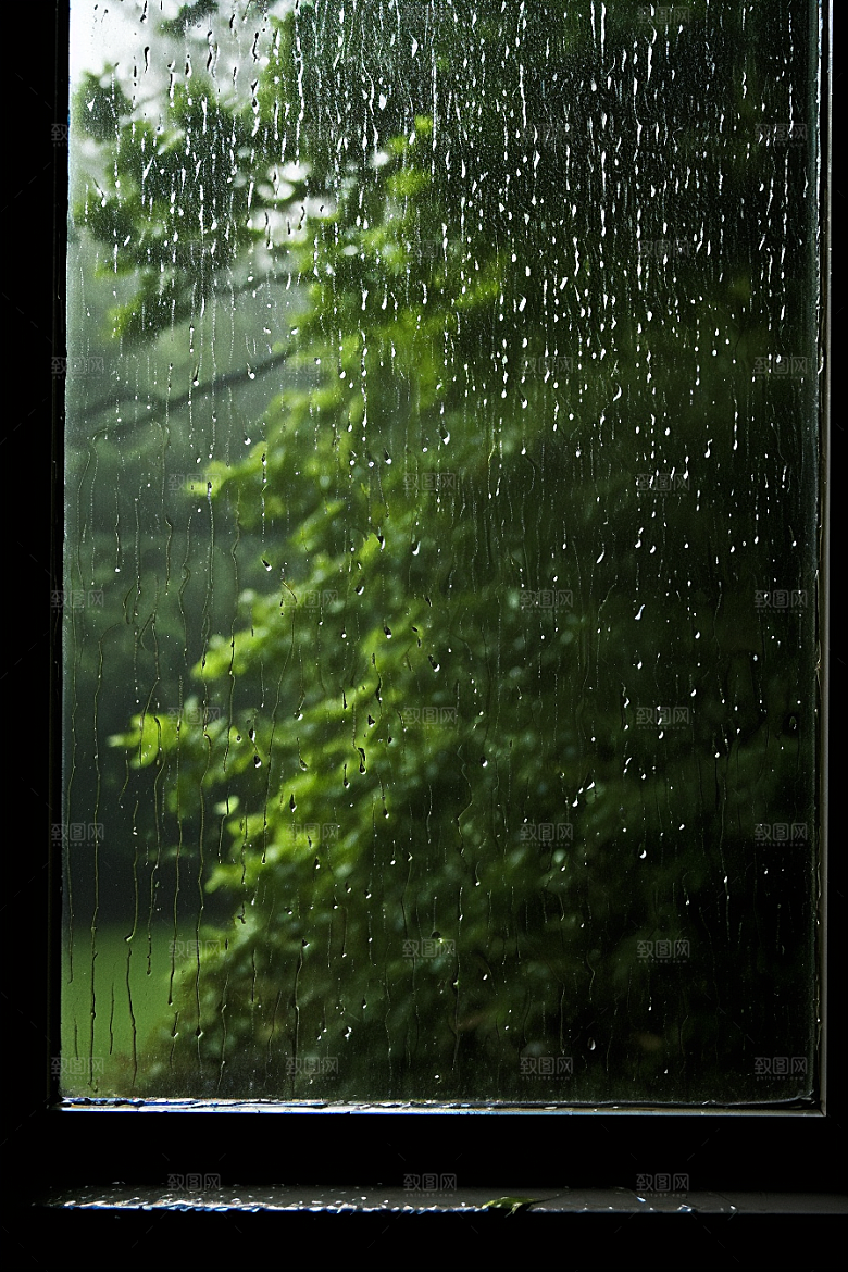 暴雨下雨室外摄影图