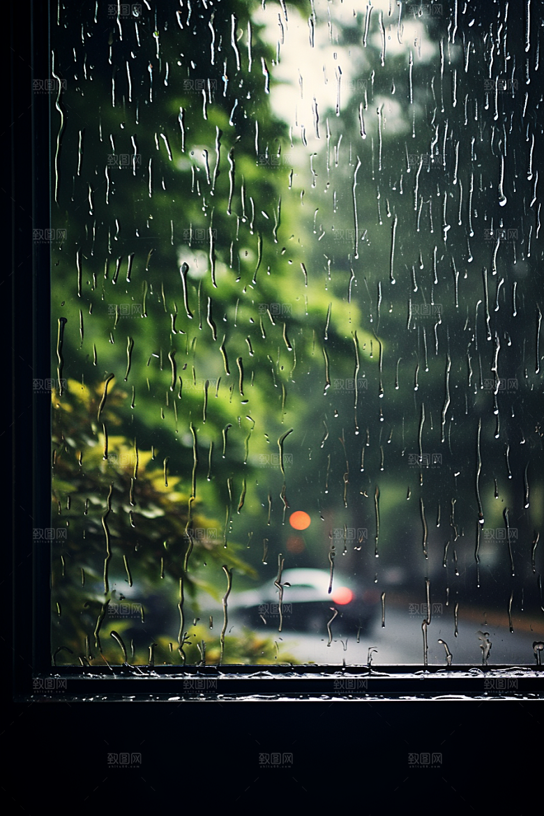 暴雨雨天自然摄影图