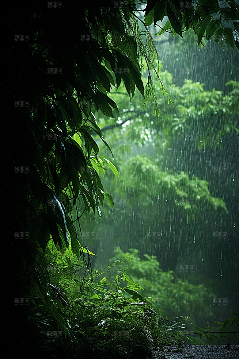 暴雨户外自然摄影图