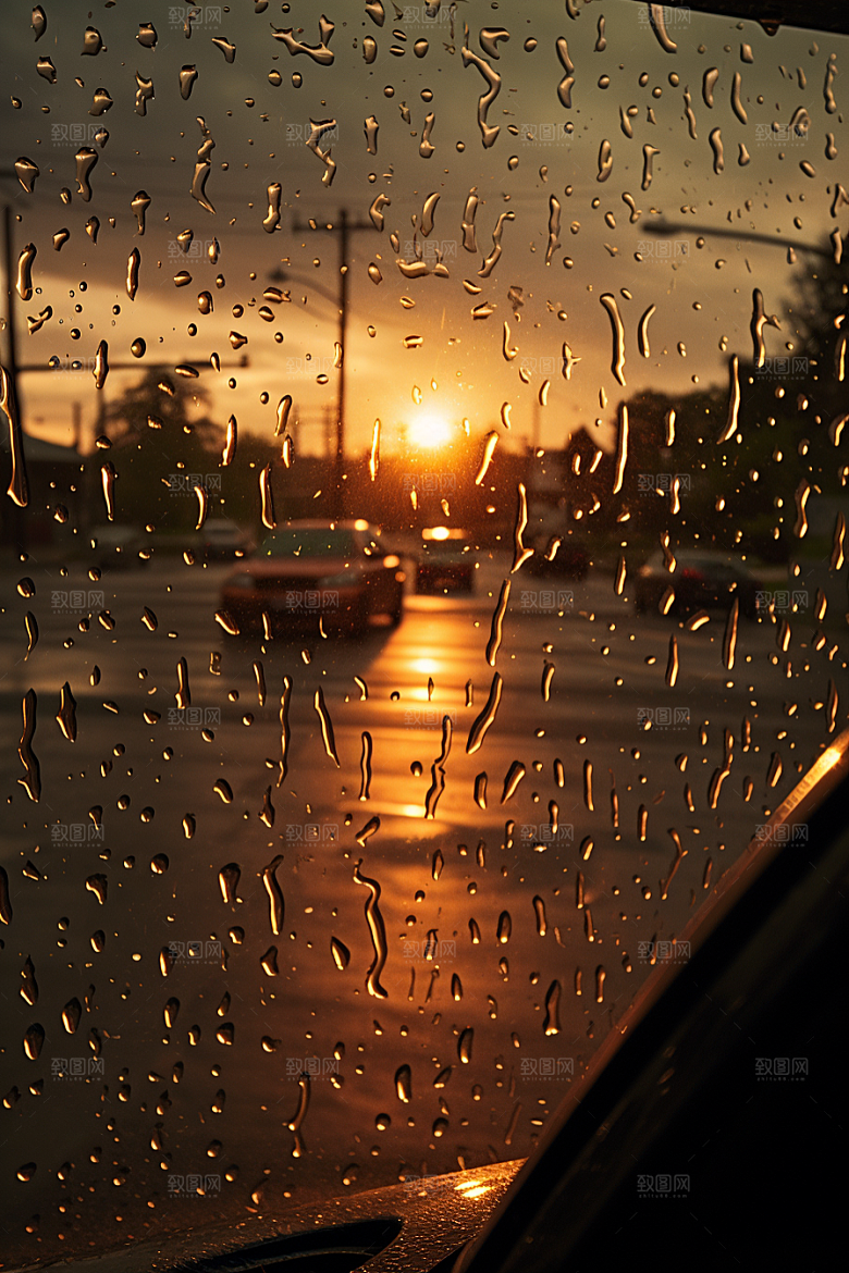 暴雨室外自然摄影图