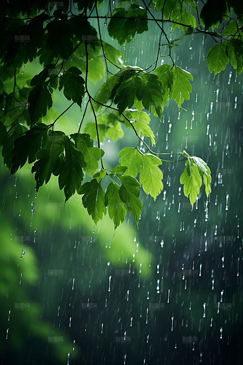 暴雨室外自然摄影图