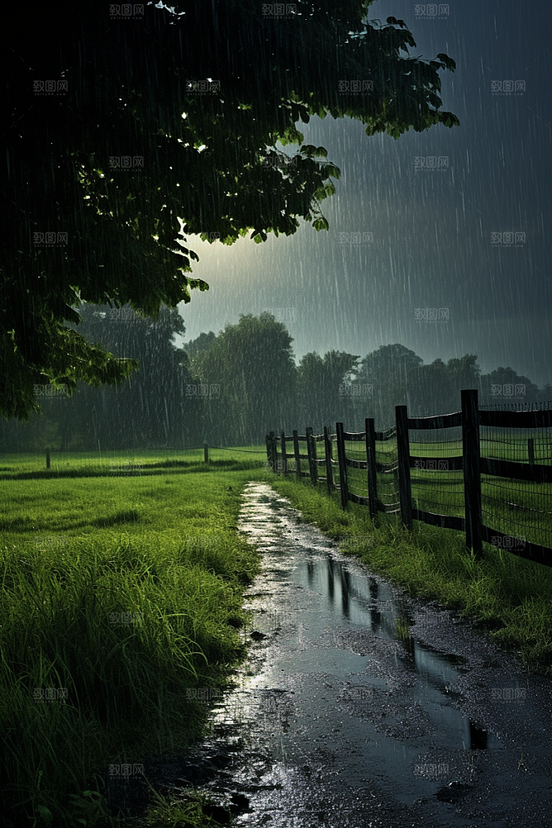 暴雨高清室外摄影图
