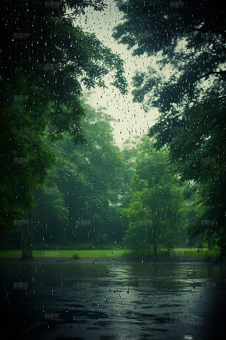 暴雨室外雨夜摄影图