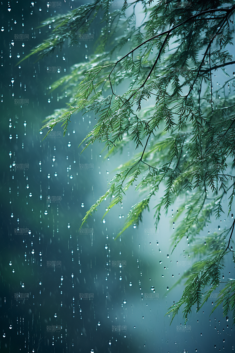 暴雨室外雨夜摄影图