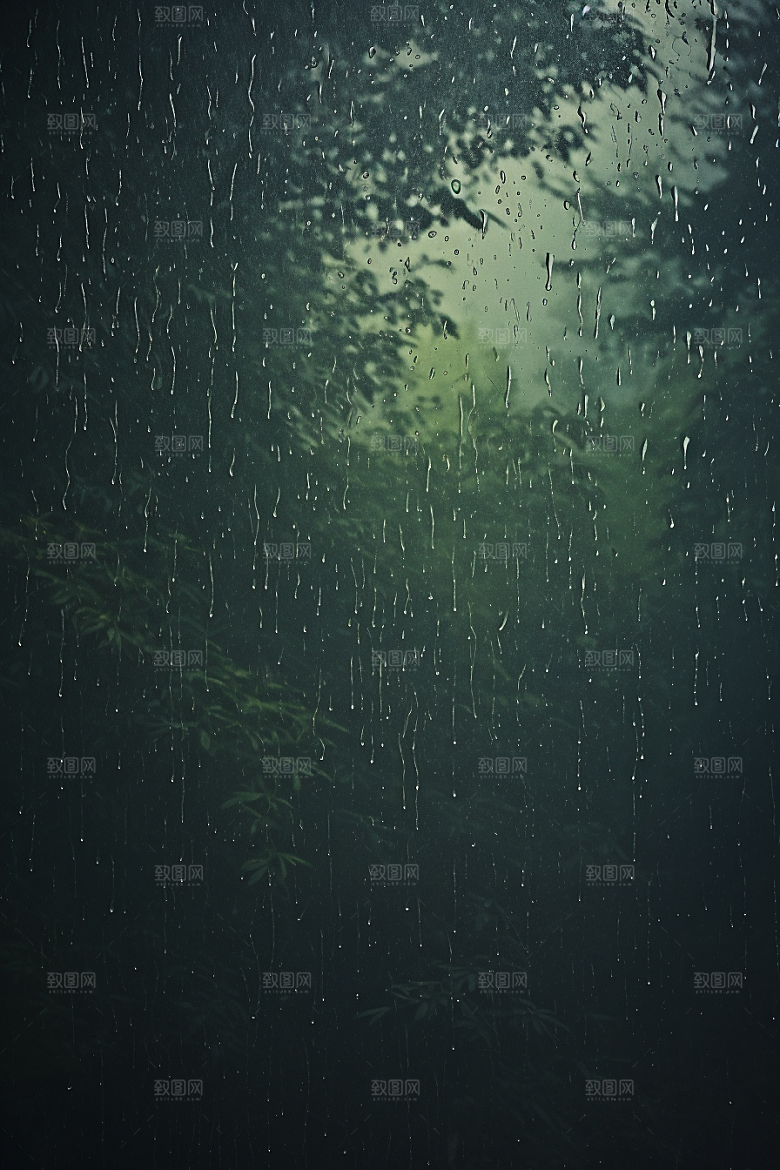 暴雨下雨安静摄影图