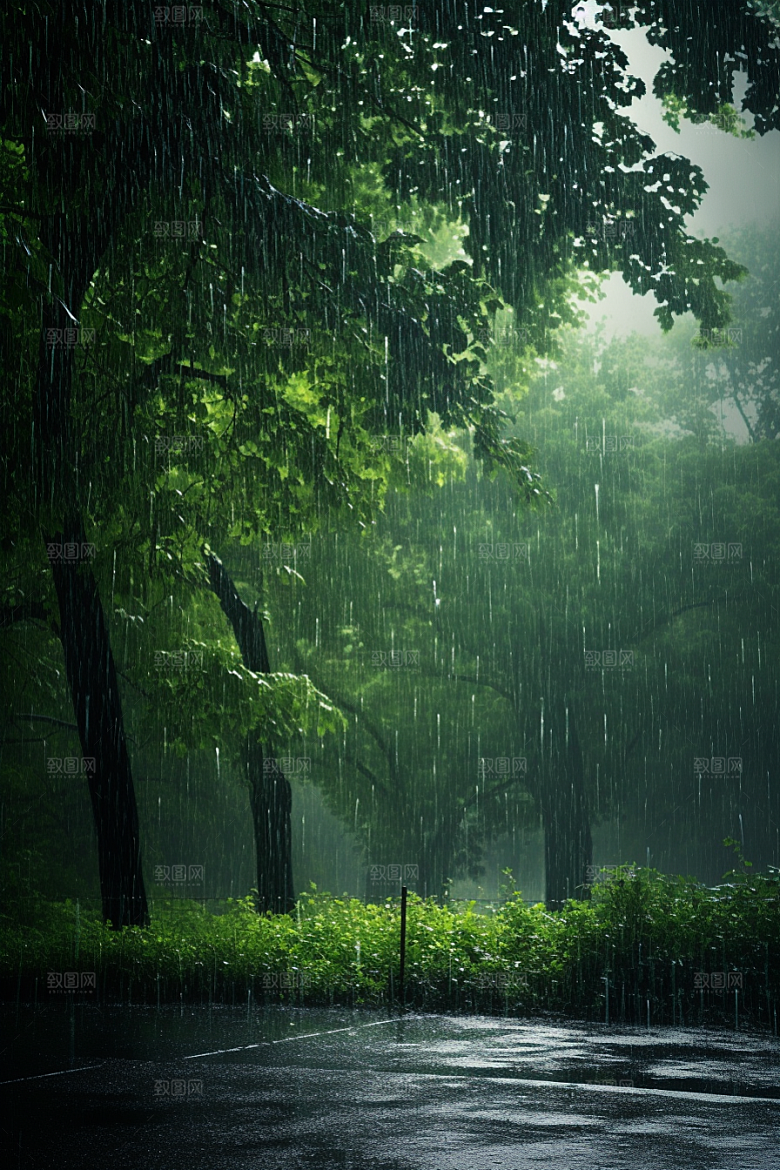 暴雨大雨雨夜摄影图