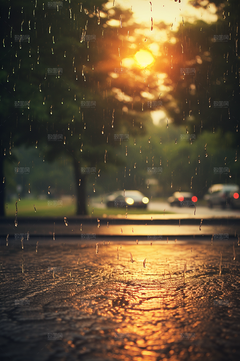 暴雨环境雨天摄影图